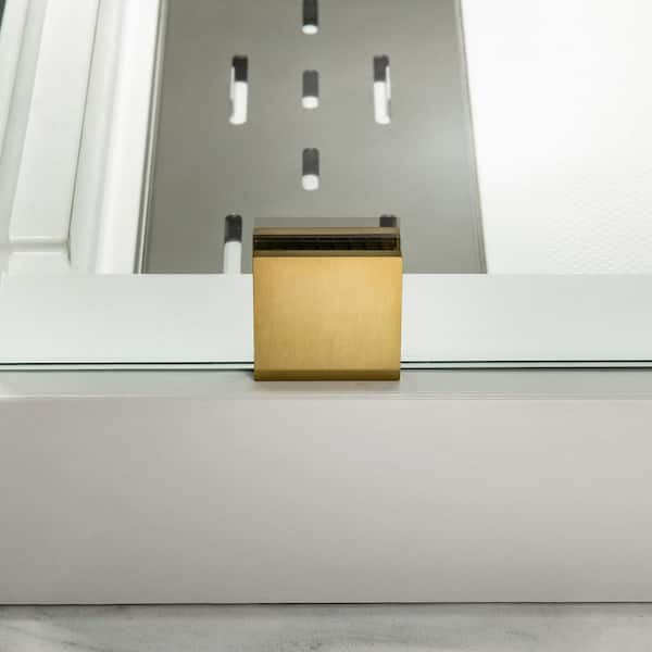 CRL Brite Gold Anodized Frameless Shower Door Half-Round
