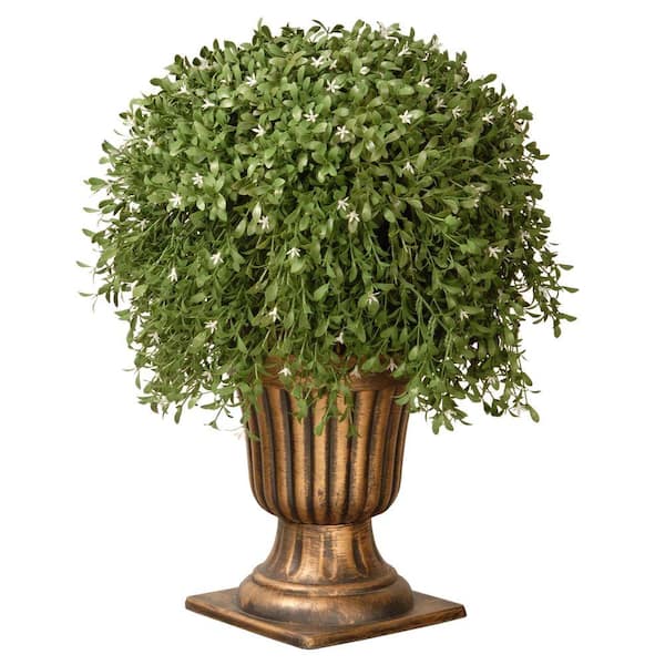 National Tree Company 26 in. Artificial Argentea Plant with Gold Urn