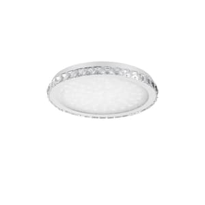 7.8 in. 8-Watt Modern Crystal Integrated LED Flush Mount with Acrylic Shade