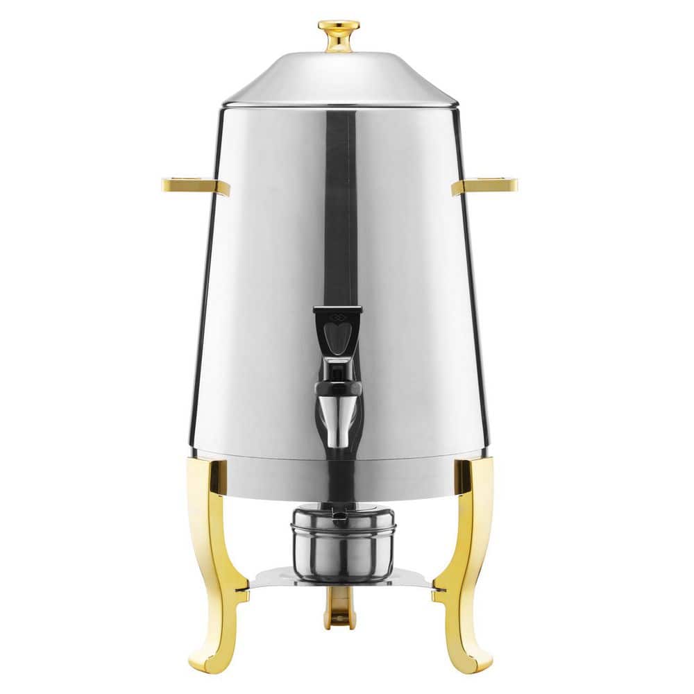 3.4 Gal. Stainless Steel Beverage Dispenser with Alcohol Burner, Spigot for Hot & Cold Drinks, Ideal for Events price history on PriceWatchPro