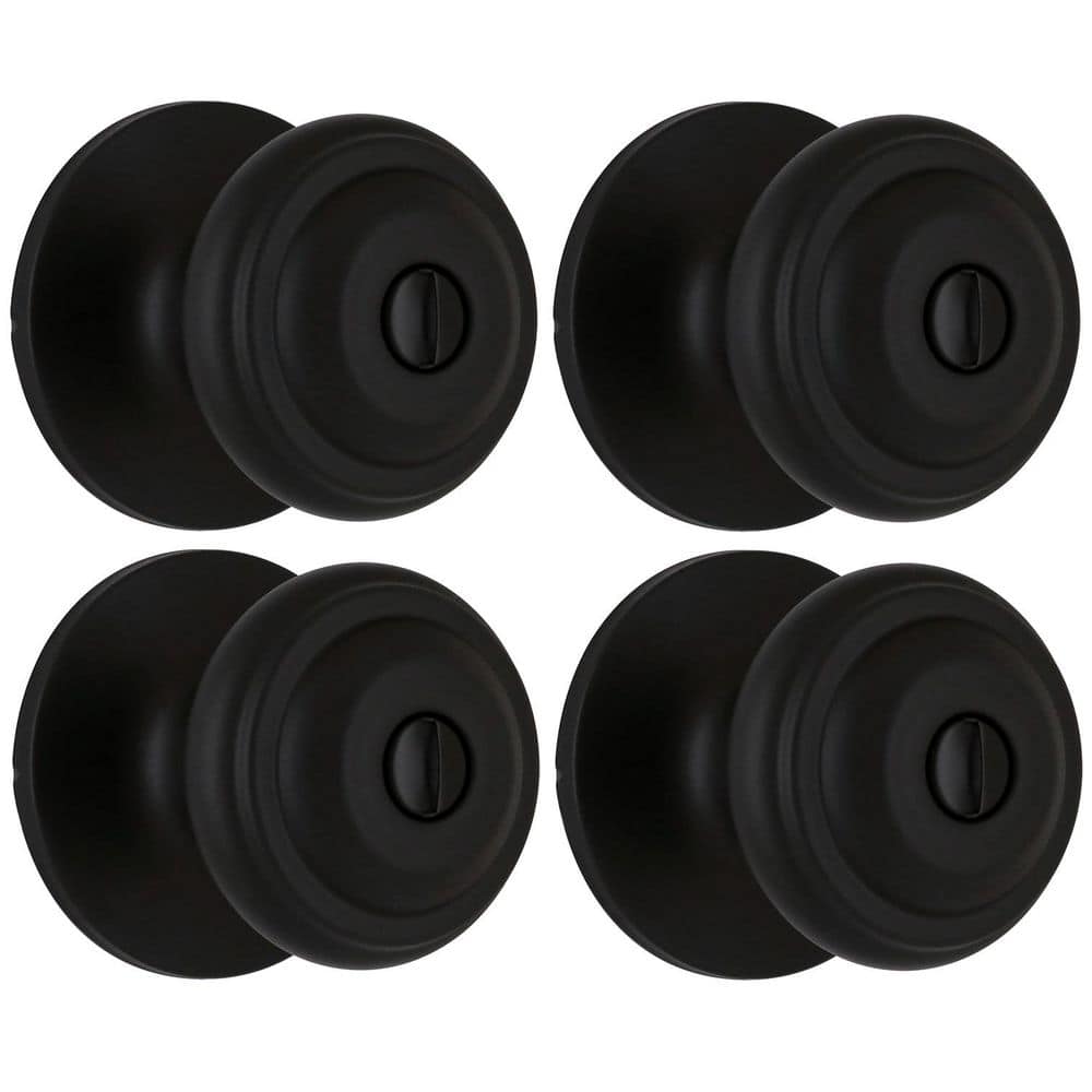 Mulholland Matte Black Privacy Bed/Bath Door Knob 4-pack price history on PriceWatchPro
