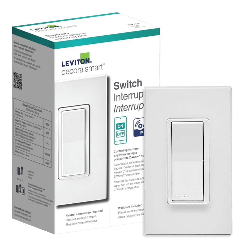 Leviton Decora Smart Z-Wave 800 Series Switch ZW15S-1RW