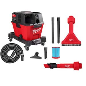 M18 FUEL 6 Gal. Cordless Wet/Dry Shop Vacuum W/Filter, Hose and AIR-TIP 1-1/4 in. - 2-1/2 in. Utility Brush and Nozzle