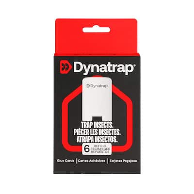 Indoor Replacement Glue Cards for LED Flylight Insect Trap - 6-Pack