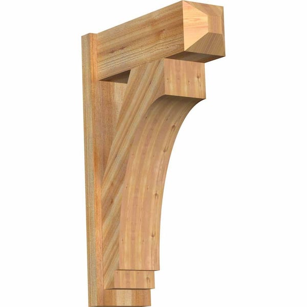 Ekena Millwork 8 in. x 34 in. x 22 in. Imperial Craftsman Rough Sawn Western Red Cedar Outlooker