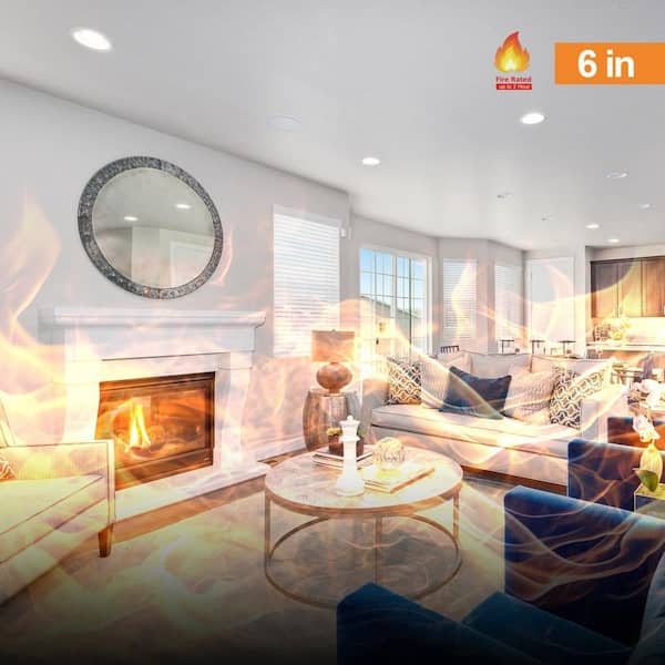 2-PACK 6 in. Air-Tight IC Rated Fire Rated New Construction Recessed Housing, With TP24 Connector, ETL Certificated