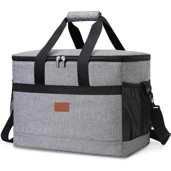 ITOPFOX 34 qt. Soft Cooler Bag with Hard Liner Insulated Picnic Lunch Bag for Camping  Family Outdoor Activities in Gray