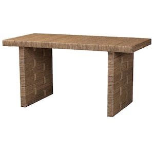 Daijiro Natural Wicker Sled Dining Table Seats 4