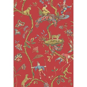 Red Tomato Chinoise Exotique Self Adhesive Wallpaper