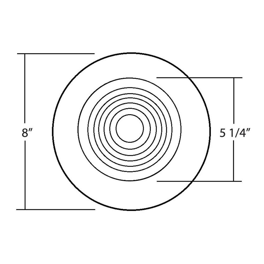 Bronze Recessed Shower Trim with Glass Fresnel Lens