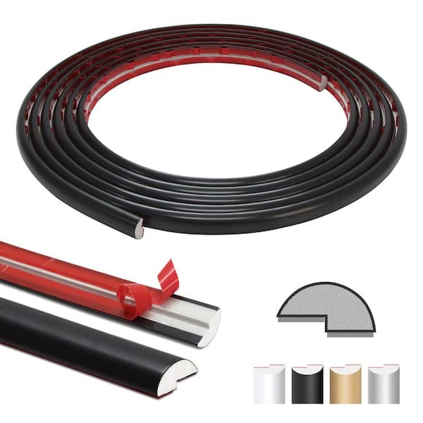 sunwings Matte Black 180 in. x 0.75 in. PVC Backsplash Accessory 1-Package