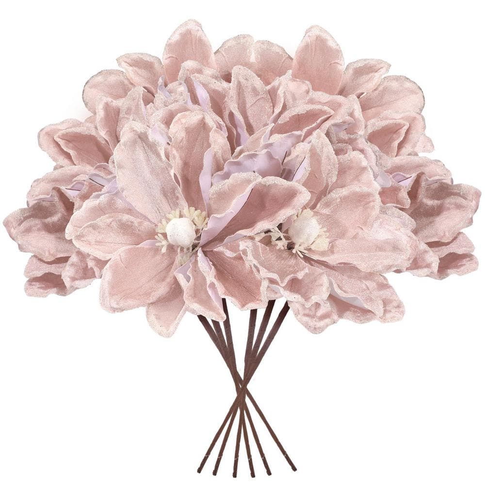 12 in. Pink Artificial Magnolia