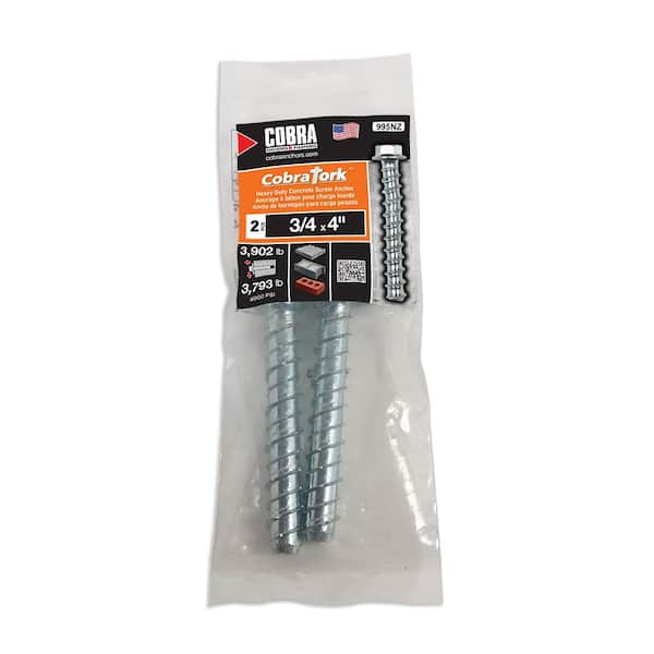 Cobra Anchors Cobra Tork 5/8 in. x 5 in. Zinc Plated Concrete