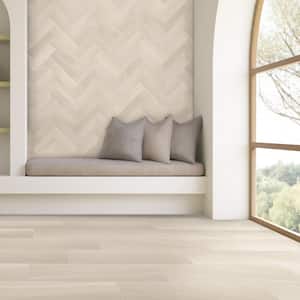 Seville Beige Bullnose 3 in. x 12 in. Matte Porcelain Floor and Wall Tile Trim (20 linear feet/Case)