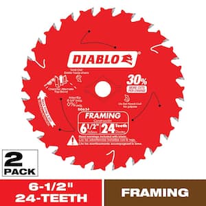 6-1/2in. x 24-Teeth Framing Circular Saw Blade for Wood