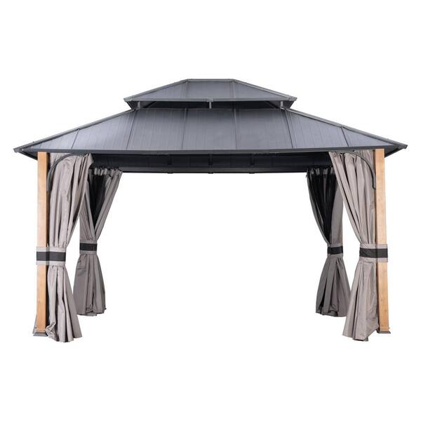 Mondawe 10-ft x 17-ft White Metal Rectangle Pop-up Gazebo in the Gazebos  department at