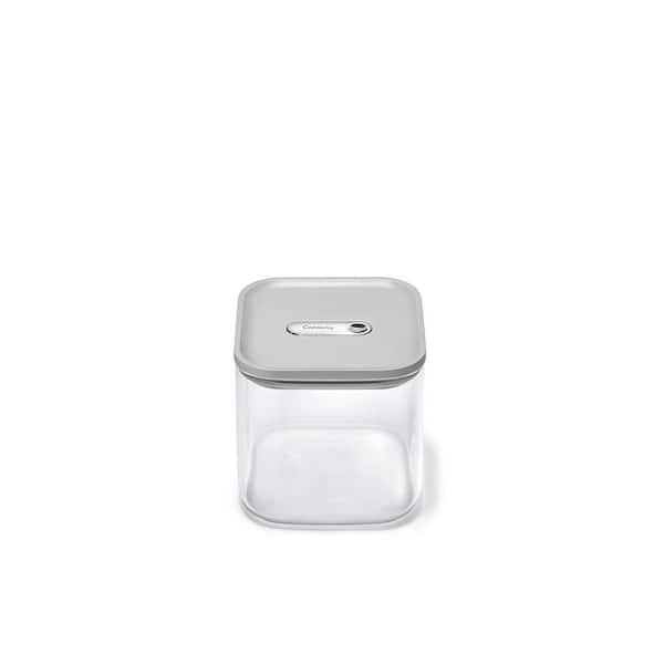 2.5 qt. Gray Glass Medium Container