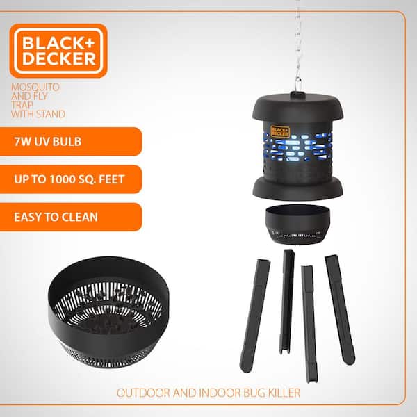 Black+decker 7-Watt Indoor and Outdoor Electric Bug Trap, Black