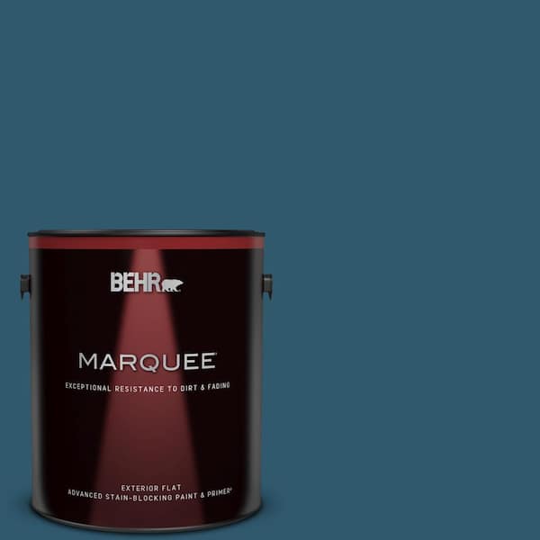 BEHR MARQUEE 1 gal. #S-H-540 Quiet Storm Flat Exterior Paint & Primer