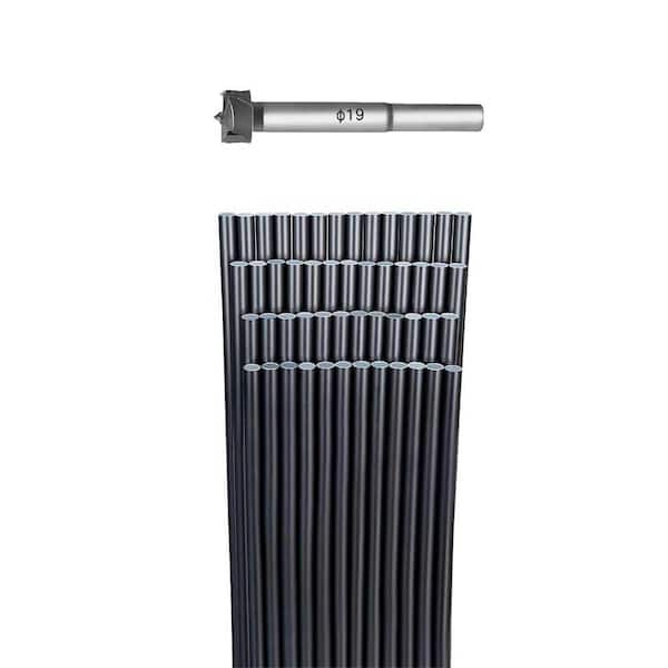 36 x 3/4 Aluminum Deck Balusters Round Hollow Black Spindles for Porch Stairs Indoor Outdoor 51-Pack