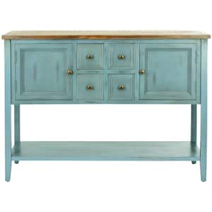Charlotte Blue/Brown Buffet Storage Console Table