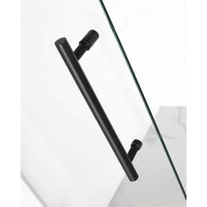 Belmore 45.25 in. to 46.25 in. x 72 in. Frameless Hinged Shower Door in Matte Black