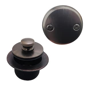 1-1/2 in. Twist and Close Tub Trim Set with 2-Hole Overflow Faceplate in Antique Bronze