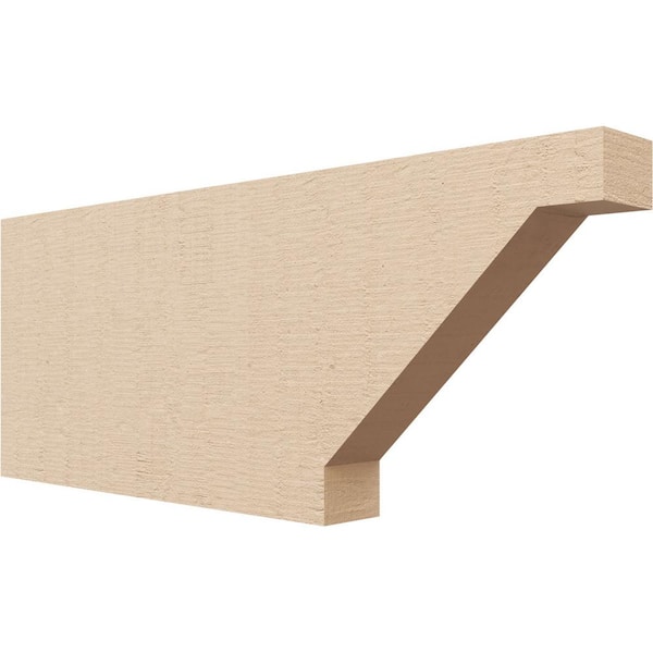 Ekena Millwork 2-in. x 8-in. x 20-in. Burlington Woodgrain, Primed Tan Timberthane Polyurethane Rafter Tail Brace