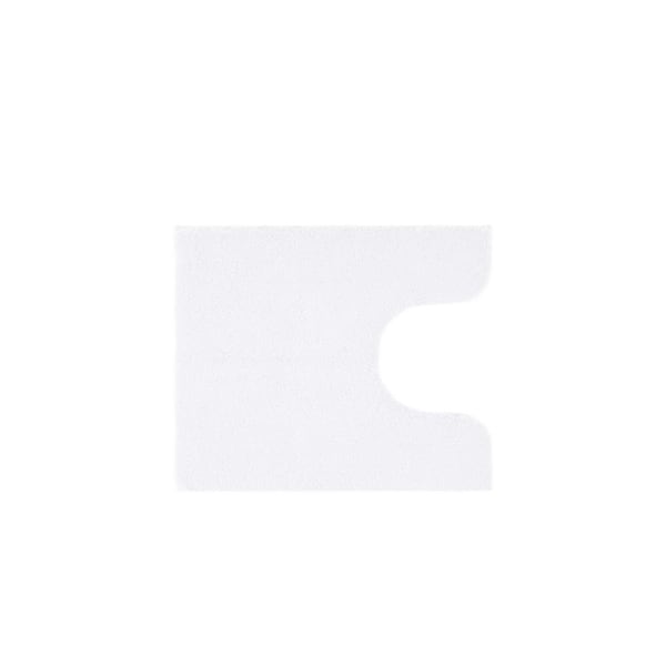 MADISON PARK Signature Marshmallow White 20 in. x 24 in. Contour Bath Mat