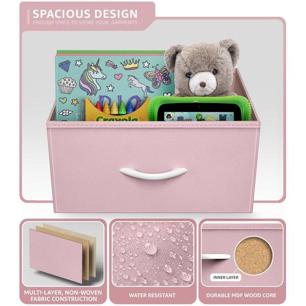 Sorbus Pink 6 Drawer 15.75 in Wide Chest of Drawers, Tall Dresser