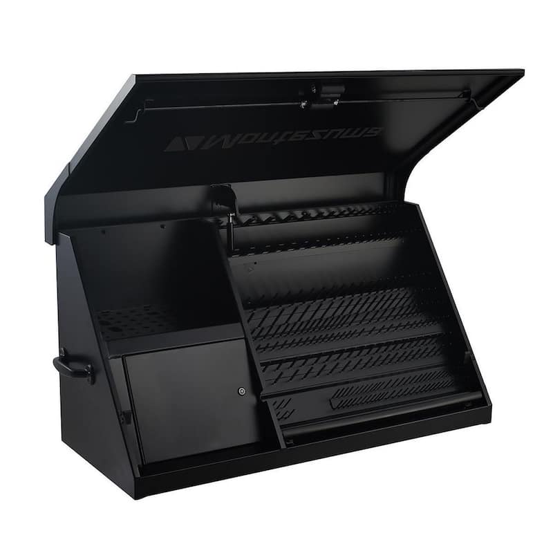 42 in. W x 18 in. D Portable Triangle Top Tool Chest for Sockets, Wrenches and Screwdrivers in Flat Black