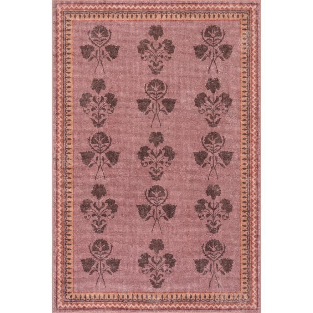 RUGS USA Padma Lakshmi X Rugs Floris Hand-Tufted Floral Wool-Blend Pink ...