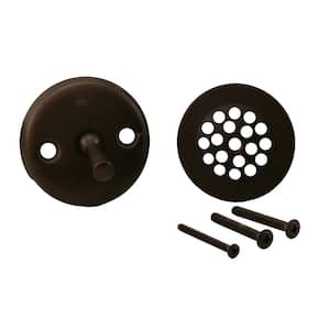 Trip Lever Bath Tub Drain Trim-Only Kit with 2-Hole Overflow Plate, Oil Rubbed Bronze