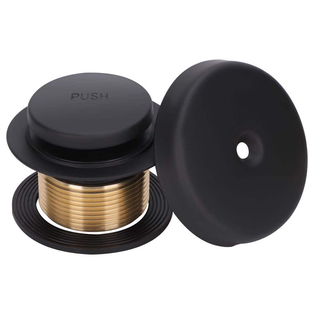 1-Piece Tip Toe Tub Drain Trim Kit in Matte Black, One Hole Overflow Faceplate Included, for Household Bathtub Drain price history on PriceWatchPro