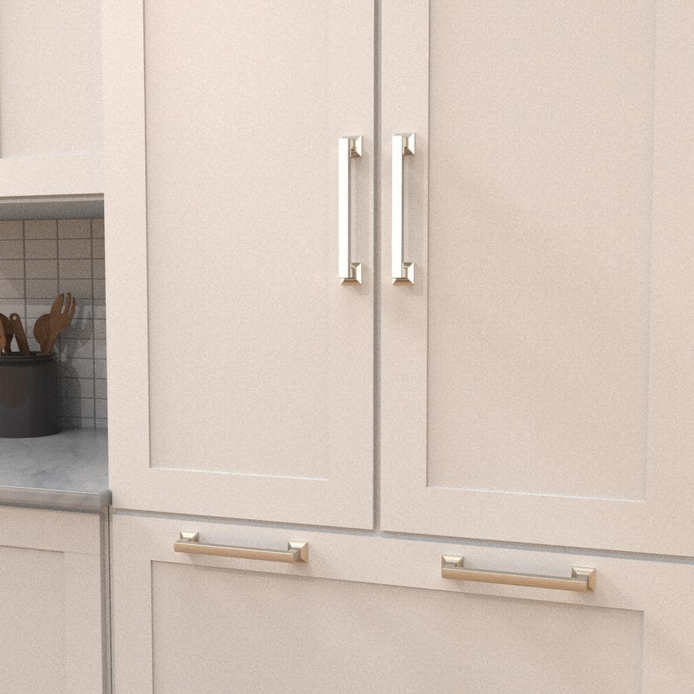 Polished Nickel Modern Appliance Handle with Mounting Hardware