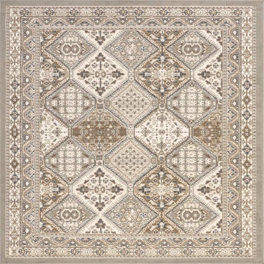 nuLOOM Melange Tiles Taupe 8 ft. Square Indoor Area Rug OWMN04B