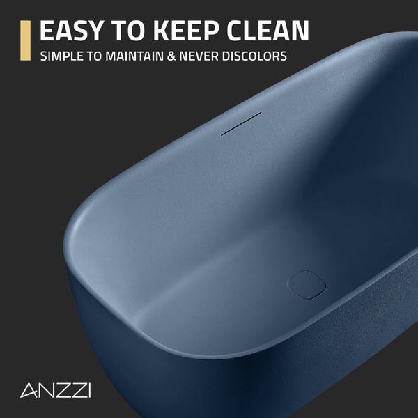 ANZZI Piete Series 68 x 32 Soaking Flat Bottom Freestanding