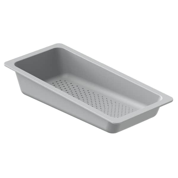 Angled Colander for Workstation Kitchen Sink / Sink Colander for Rinsing and Drying Fits Most Workstation Sinks, Grey