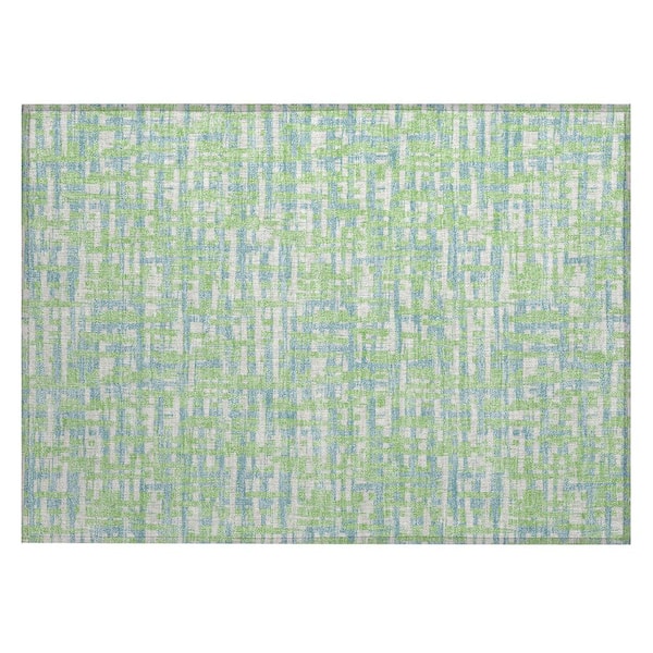 Chantille Machine Washable Indoor/Outdoor Abstract ACN1060 Mint 1 ft. 8 in. x 2 ft. 6 in. Area Rug
