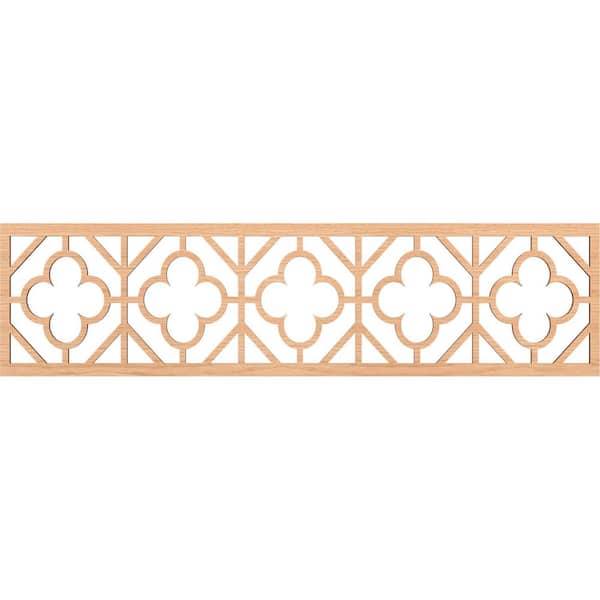 Ekena Millwork Hazelton Fretwork 0.25 in. D x 47 in. W x 12 in. L Hickory Wood Panel Moulding