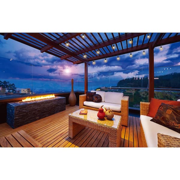 Hampton Bay 24-Light 48 ft. Plug-in Indoor/Outdoor Edison Patio String Light with S14 Single Filament LED Bulbs - image 5