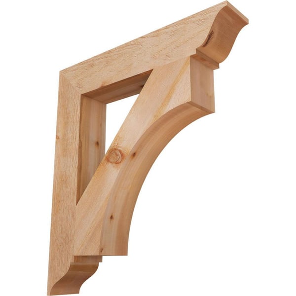 Ekena Millwork 6 in. x 38 in. x 34 in. Western Red Cedar Westlake Traditional Rough Sawn Bracket