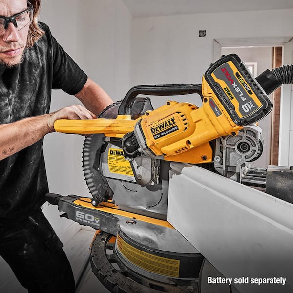FLEXVOLT 120-Volt MAX Lithium-Ion Cordless Brushless 12 in. Miter Saw w/ AC Adapter (Tool-Only) and Bonus Stand
