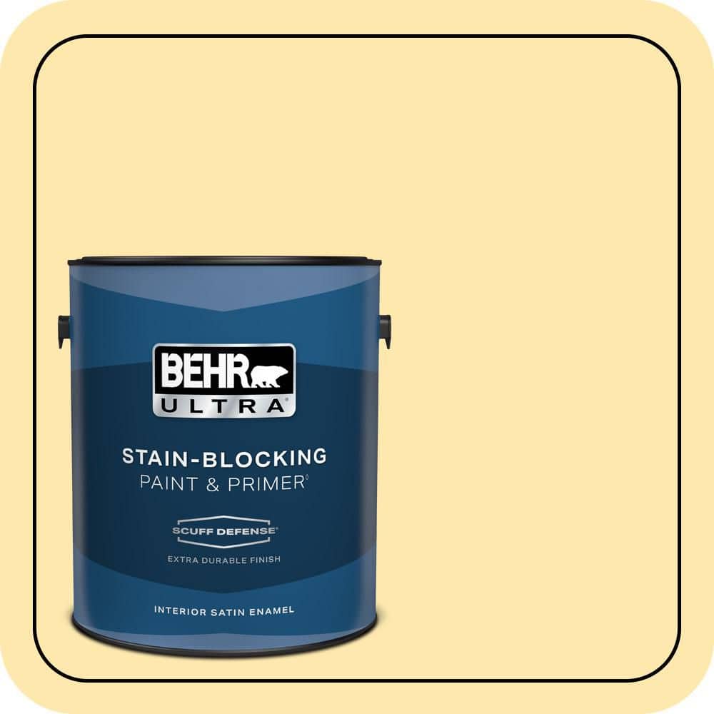 1 gal. #350B-4 Lemon Souffle Extra Durable Satin Enamel Interior Paint & Primer price history on PriceWatchPro