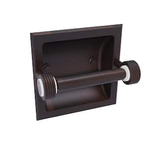 Clearview Recessed Toilet Paper Holder with Groovy Accents in Venetian Bronze