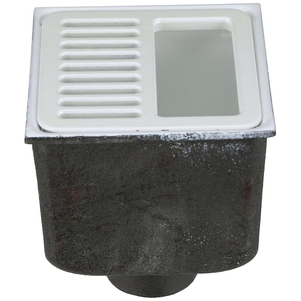 Zurn 8 In X Acid Resisting Enamel Coated Floor Sink With 3 No Hub Connection And 6 Sump Depth Fd2378 Nh3 H The