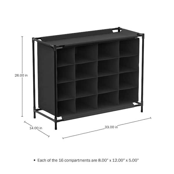 16-Cube DIY Shoe Rack 8 Layer Cabinet Storage Space Organizer Unit Home Decor 