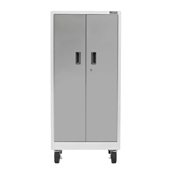 Gladiator Pre-Assembled Steel Freestanding Garage Cabinet in Gray Slate with Casters (30 in. W x 66 in. H x 18 in. D)