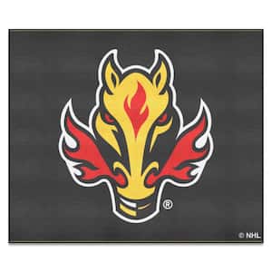 Calgary Flames Black 5 ft. x 6 ft. Tailgater Area Rug