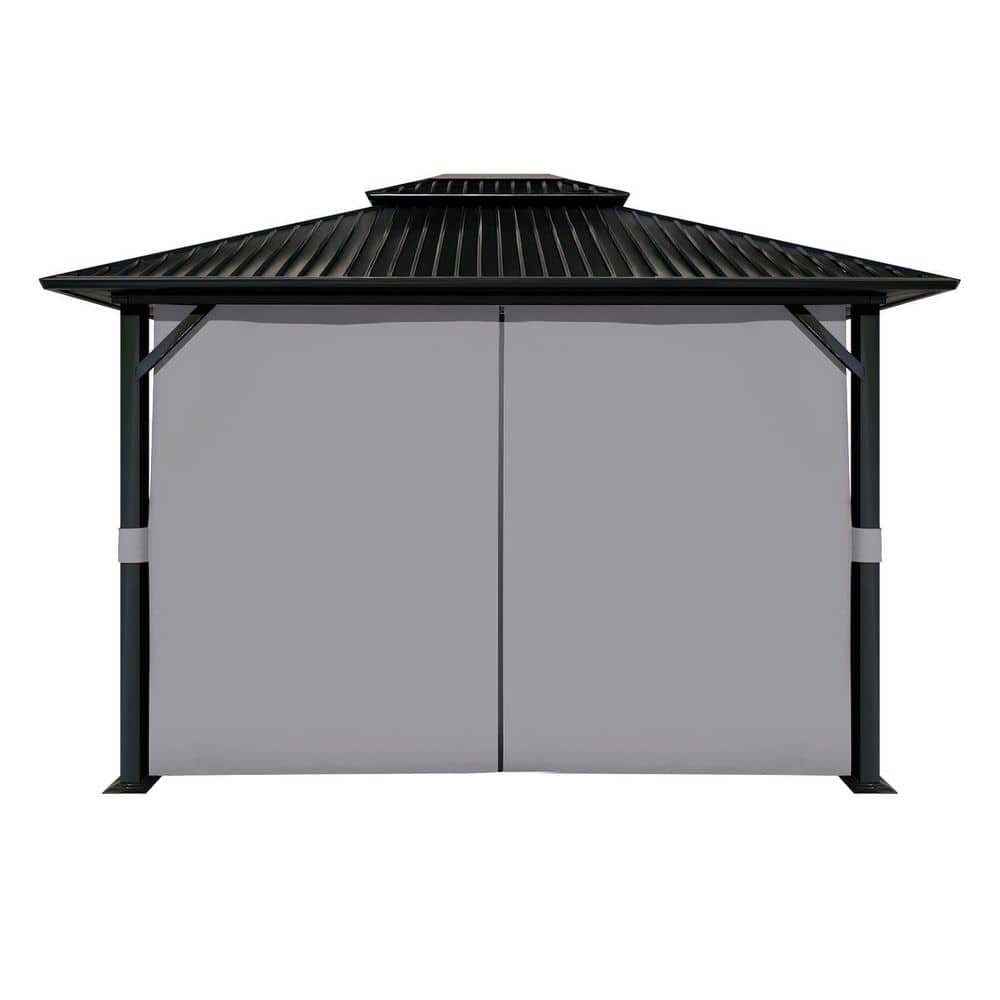 12 ft. x 16 ft. Gazebo Universal Replacement 4-Panel Privacy Curtain Sidewalls Gray price history on PriceWatchPro